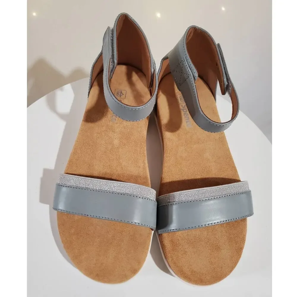 Ankle-Strap Women's Sandals in Light Blue
